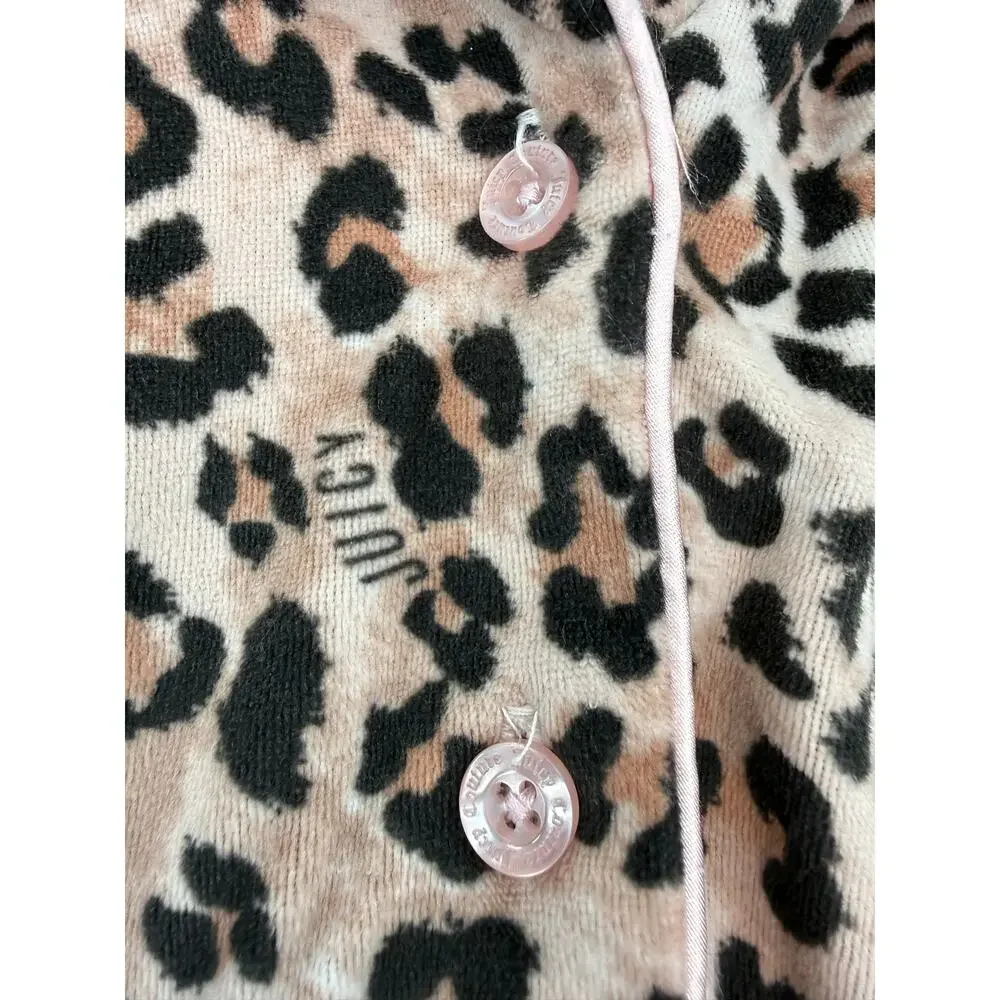 Juicy Couture Toddler Girls Velour Pajama Set Leopard Print Pink Size 3T
